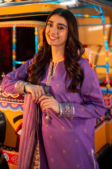 Nishat Linen 3 Piece - Printed With Gotta Laces Suit - 42501446 Online Shopping